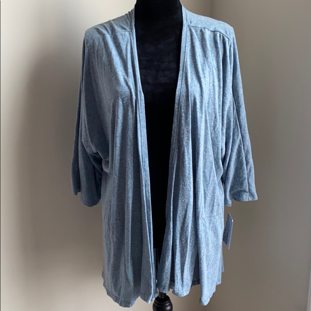 NWT Lularoe Lindsay l large blue cardigan